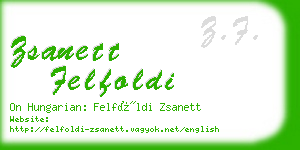 zsanett felfoldi business card